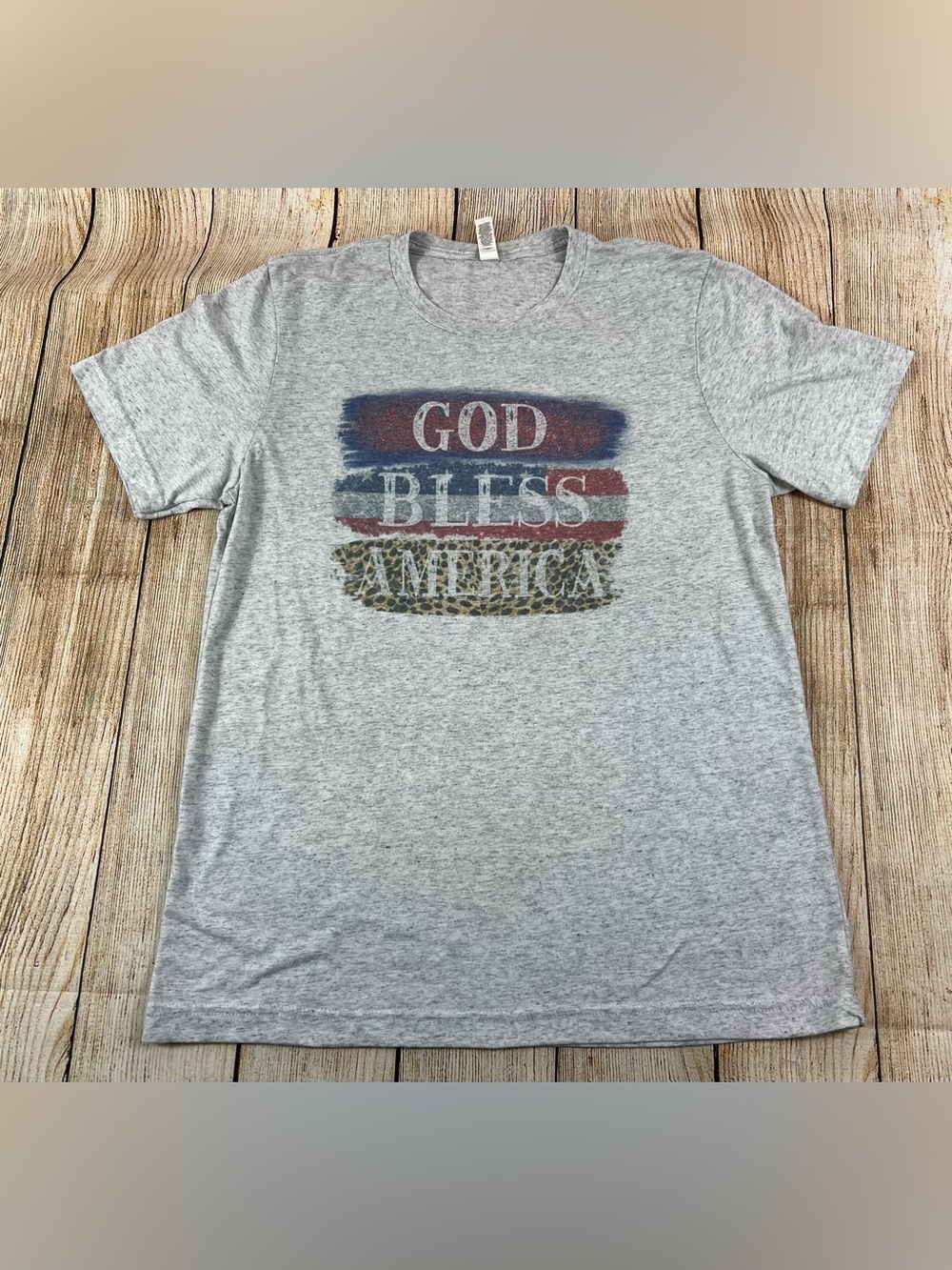 Bella Canvas God Bless America Patriotict T Shirt Size Medium